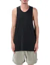 Essentials Gray Signature Essential Tank Top In Black