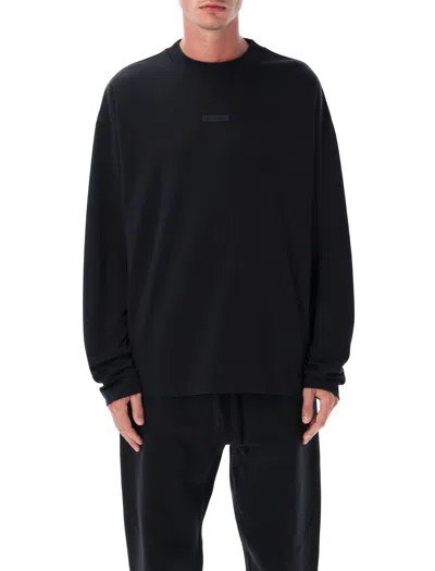 Essentials Zipper Hooded Sweatshirt In Black