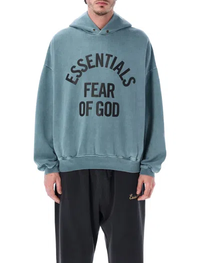Essentials Fear Of God   Fear Of God Light Blue Campus 90s Hoodie In Green