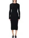 Essentials Fear Of God   Fear Of God Rib Long Sleeve Dress In Black