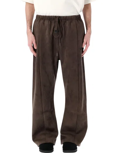 Essentials Fear Of God   Fear Of God Suede Fleece Flare Pants In Brown