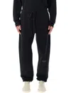 Essentials Drawstring-cuffed Track Pants In Black