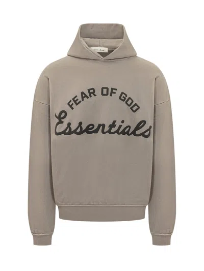 Essentials Fear Of God   Mini Sweatshirt With Front Print In Brown