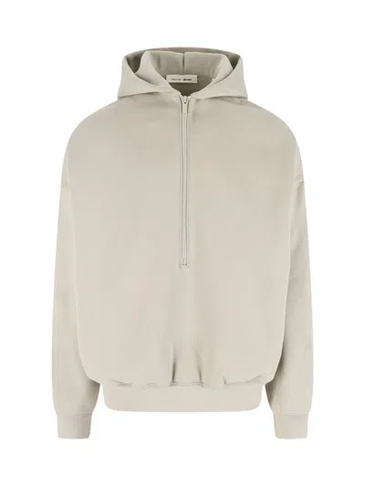 Essentials Fear Of God   Relaxed Cotton-blend Crewneck Sweatshirt In Grey