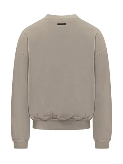 Essentials Fear Of God   Sweatshirt With Graphic Print Front In Faded Seal