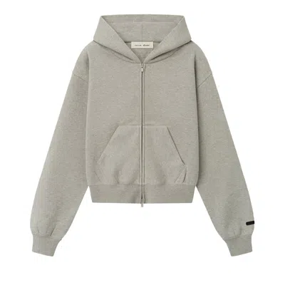 Pre-owned Essentials Fear Of God  Esssentials Classic Zip-up Hoodie 'warm Heather' | Grey | Men's Size Xs