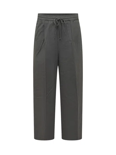 Essentials Fear Of God  Everyday Cotton Drawstring Trousers In Iron Grey