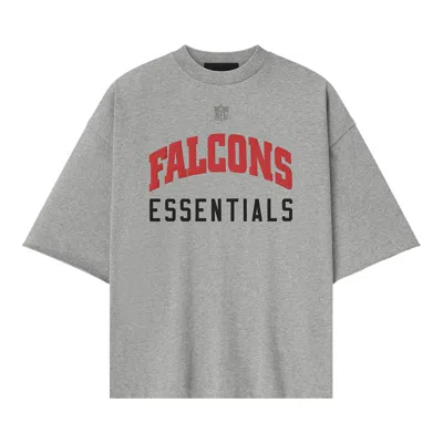 Pre-owned Essentials Fear Of God  Falcons 90s 3/4 Sleeve Tee 'concrete Heather' | Grey | Men's Size Xxl In Gray