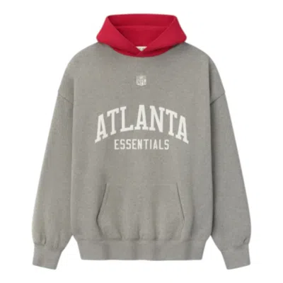 Essentials Fear Of God  Falcons Hoodie Ss25 'dark Heather Red' In Multi