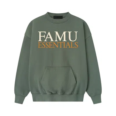 Pre-owned Essentials Fear Of God  Famu Sport Crewneck 'balsam Green' | Men's Size M