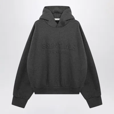 Essentials Logo-embossed Cotton-blend Jersey Hoodie In Gray