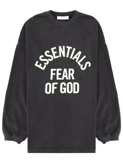 Essentials Campus 90s Logo-print Sweater In Gray