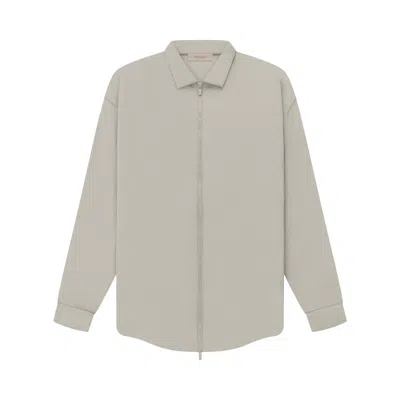 Pre-owned Essentials Fear Of God  Filled Nylon Shirt Jacket 'seal' In Grey