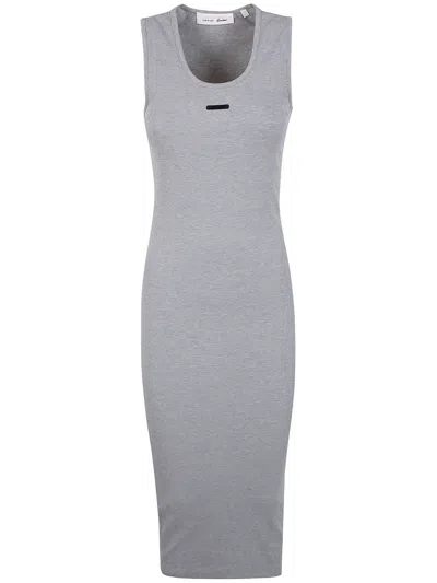 Essentials Fear Of God  Fitted Long Tank Dress In Gray