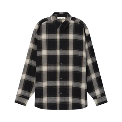 Pre-owned Essentials Fear Of God  Flannel Button Up Shirt 'iron Grey Plaid' | Men's Size Xxl