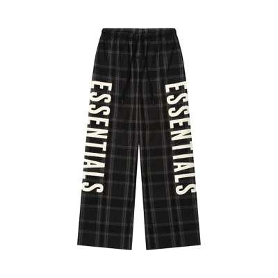 Pre-owned Essentials Fear Of God  Flannel Lounge Pant 'vintage Black Plaid' | Men's Size L