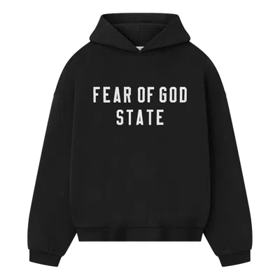 Essentials Fear Of God  Fleece 25fw Hood Sweatshirt 'jet Black'