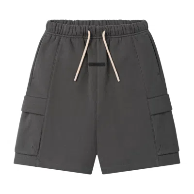 Pre-owned Essentials Fear Of God  Fleece Cargo Short 'iron Grey' | Kid's Size 8