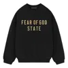 Essentials Fear Of God  Fleece Crewneck 'black' In Black