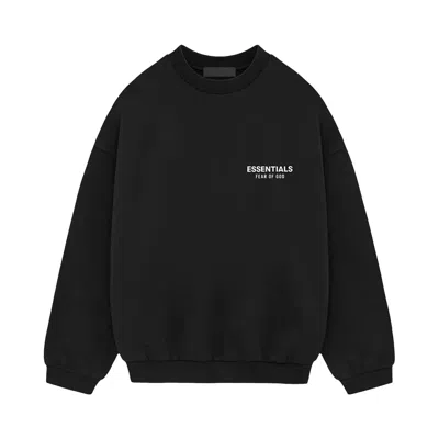 Pre-owned Essentials Fear Of God  Fleece Crewneck 'black' | Men's Size S