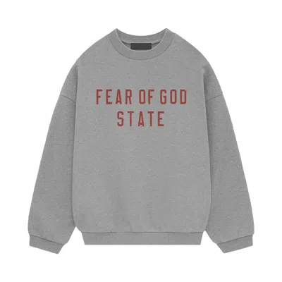 Pre-owned Essentials Fear Of God  Fleece Crewneck 'dark Heather'
