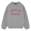 Essentials Fear Of God  Fleece Crewneck 'dark Heather'