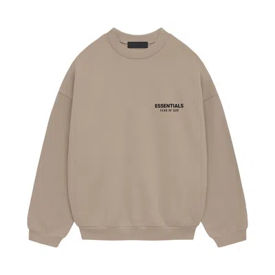 Pre-owned Essentials Fear Of God  Fleece Crewneck Ii 'desert Sand' In Tan