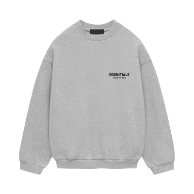 Pre-owned Essentials Fear Of God  Fleece Crewneck Ii 'light Heather Grey'