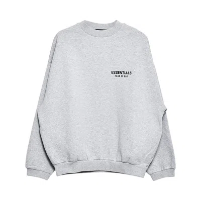 Pre-owned Essentials Fear Of God  Fleece Crewneck 'light Heather Grey' | Men's Size Xl In Gray