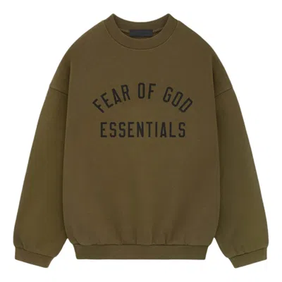 ESSENTIALS FEAR OF GOD ESSENTIALS FLEECE CREWNECK 'OLIVE'