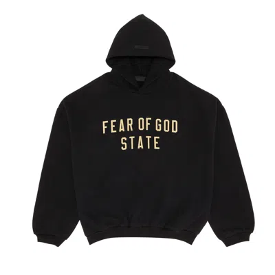 Pre-owned Essentials Fear Of God  Fleece Hoodie 'black'