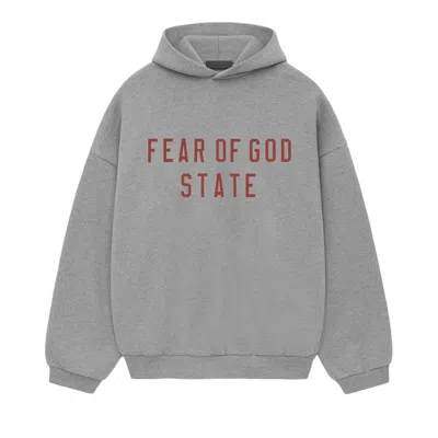 Pre-owned Essentials Fear Of God  Fleece Hoodie 'dark Heather' In Grey
