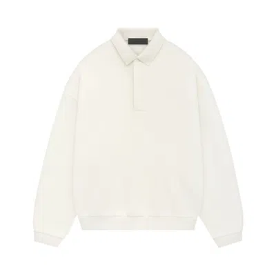 Pre-owned Essentials Fear Of God  Fleece Polo 'shell' In Cream