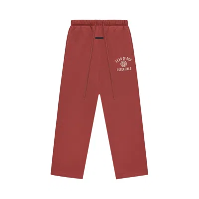 Pre-owned Essentials Fear Of God  Fleece Relaxed Sweatpants 'crimson' | Red | Men's Size Xxl