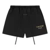 Essentials Fear Of God  Fleece Soccer Short 'black' In Black