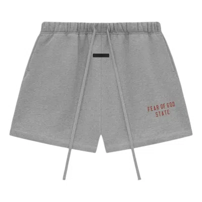 Essentials Fear Of God  Fleece Soccer Short 'dark Heather' In Gray