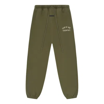 Essentials Fear Of God  Fleece Sweatpant 'military' In Green