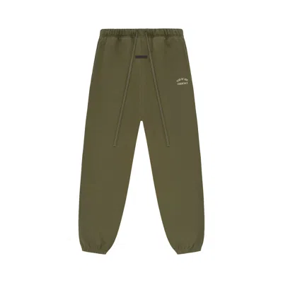 Pre-owned Essentials Fear Of God  Fleece Sweatpant 'military' In Green