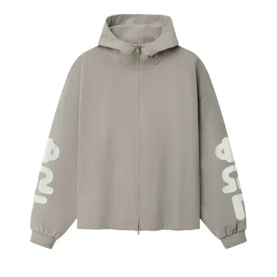 Pre-owned Essentials Fear Of God  Full Zip Hooded Anorak 'seal' | Grey | Men's Size Xl