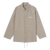 Essentials Fear Of God  Fw20 Coach Jacket Moss In Brown