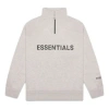 Essentials Fear Of God  Fw20 Half Zip Pullover 'oatmeal' In Gray