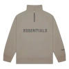 Essentials Fear Of God  Fw20 Half Zip Sweatshirt 'taupe'