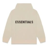 Essentials Fear Of God  Fw20 Knit Logo Hoodie 'khaki' In Gray