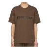 Essentials Fear Of God  Fw20 Logo Tee 'rain Drum' In Brown