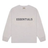 Essentials Fear Of God  Fw20 Long Sleeve Logo Tee 'heather Oatmeal'