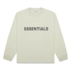 Essentials Fear Of God  Fw20 Long Sleeve Logo Tee 'sage' In White