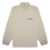 Essentials Fear Of God  Fw20 Long Sleeve Polo Shirt 'olive' In Gray