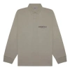 Essentials Fear Of God  Fw20 Long Sleeve Polo Shirt 'taupe'