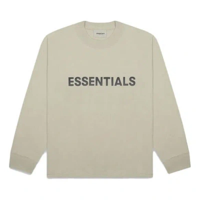 Essentials Fear Of God  Fw20 Long Sleeve Tee 'moss' In Neutral