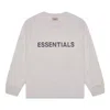 Essentials Fear Of God  Fw20 Long Sleeve Logo Tee 'heather Oatmeal'